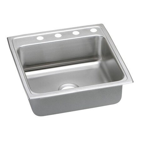 Elkay Lustertone Ss 22X22X7.6 Single Bowl Drop-In Sink With Quick-Clip LRQ22225